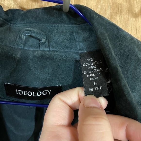 IDEOLOGY- teal color 100% suede jacket - Picture 3 of 3